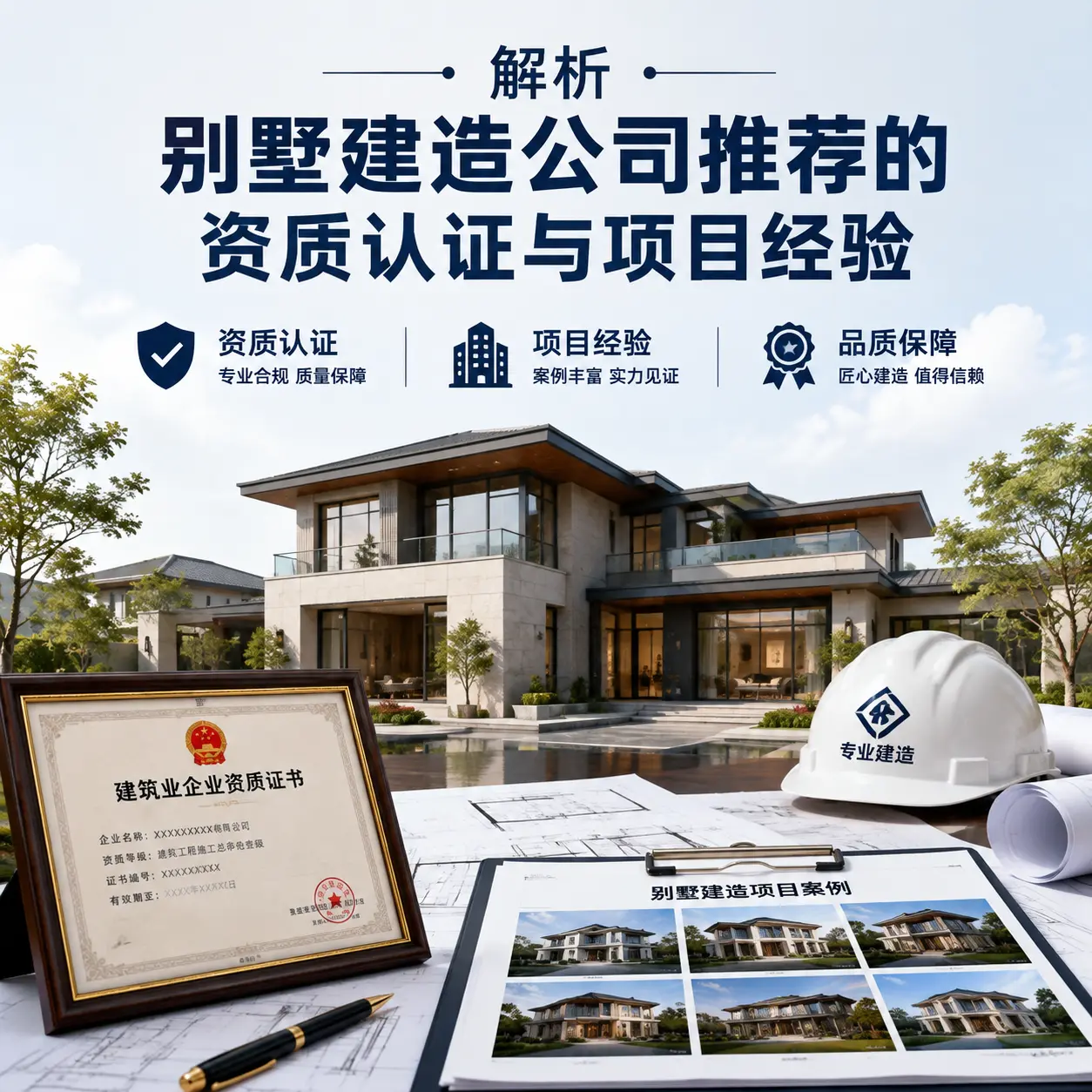 解析 清镇 别墅建造公司推荐的资质认证与项目经验