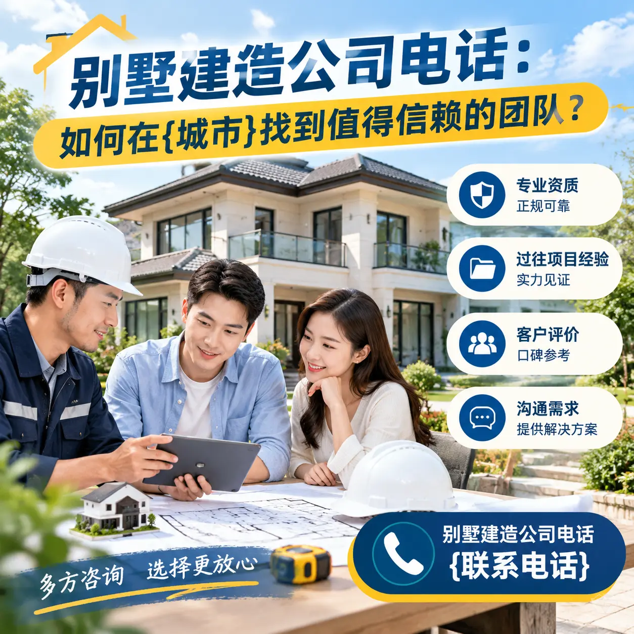 别墅建造公司电话：如何在清镇找到值得信赖的团队？