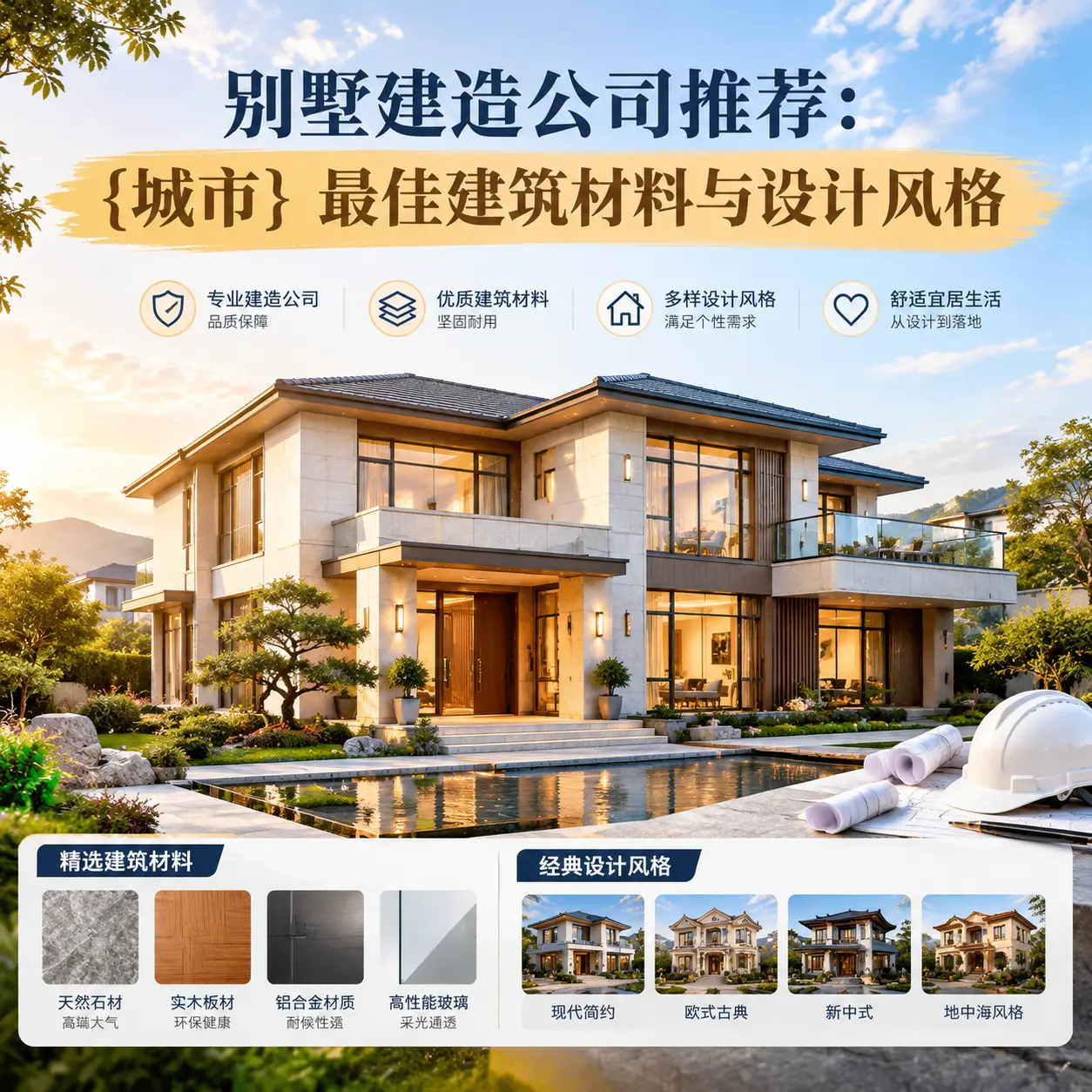 别墅建造公司推荐： 清镇 最佳建筑材料与设计风格