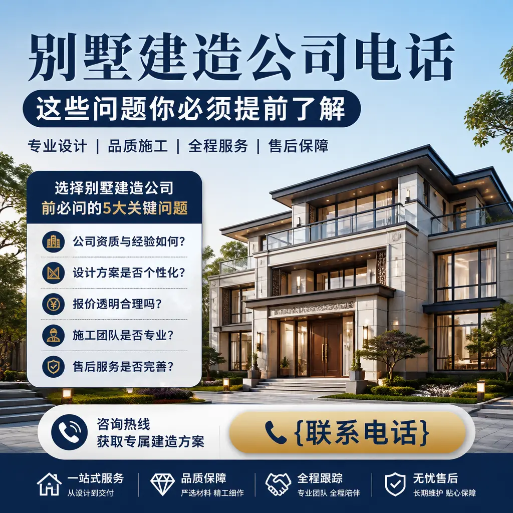 清镇别墅建造公司电话，这些问题你必须提前了解